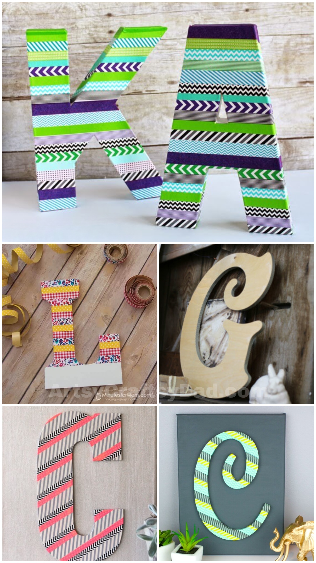 Decorative Washi Tape Letter Ideas for Kids