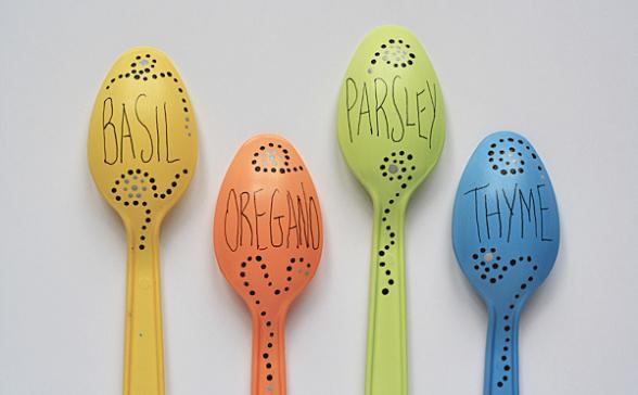 Different Ingredients Plastic Spoons Craft Project At Home - Uncomplicated and Resourceful Plastic Spoon Art Projects