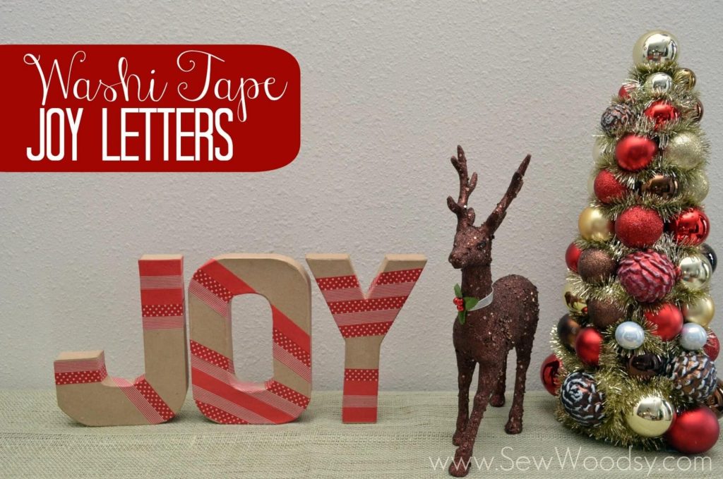 DIY Joy Cardboard Letter Washi Tape Craft Project At Home - Ideas of Washi Tape Letters for Kids