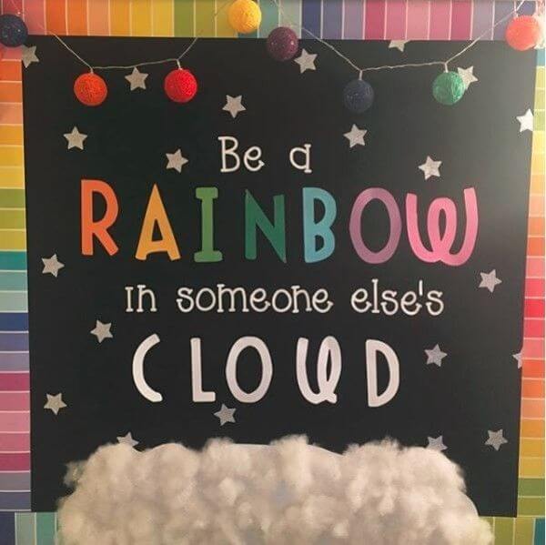 DIY Rainbow-Themed Bulletin Board Idea For School - Ideas for Utilising the Rainbow on the School Bulletin Board