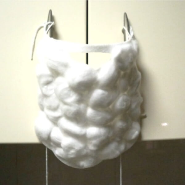DIY Santa Beard Craft With White Felt, Cotton Balls, & String - Artistic Ideas for Cotton Balls