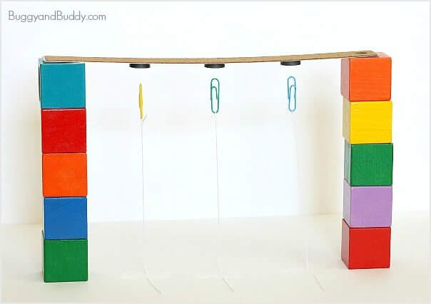 DIY Science Gravity Experiment Activity With Magnets & Paper Clips - Crafting Magnet Projects with Children in the Home 