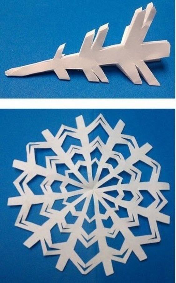DIY Snowflake Craft Idea In Floral Shaped - Follow These Steps to Form Paper Snowflakes Easily