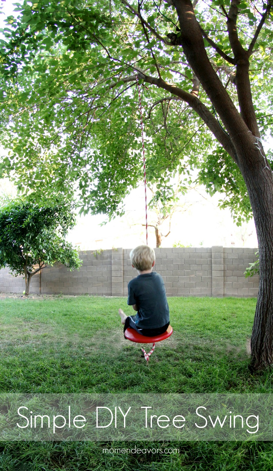 DIY Tree Swing Outdoor Activity For Kids - Ideas for outdoor activities for children.