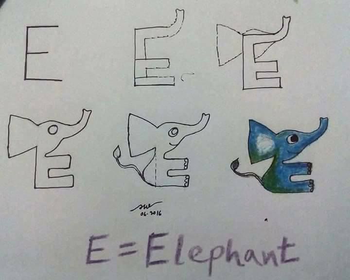 E For Elephant Alphabet - Producing Alphabet Illustrations for Kids