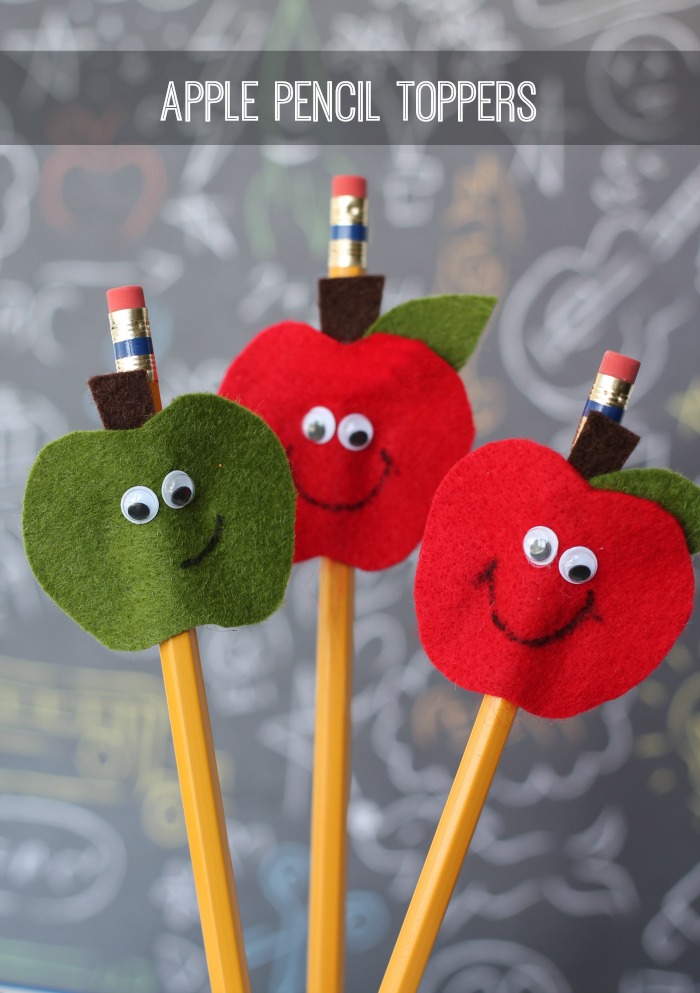 Easy & Felt Apple Pencil Toppers Craft Idea For Kids - Apple-Themed Activities and Crafts to Kick Off the School Year
