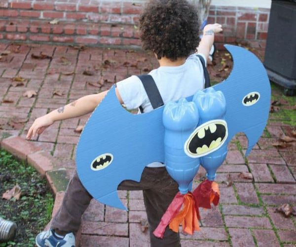 Easy Batman Wings Craft Using Recycled Materials - Crafting Clothing for Small Ones