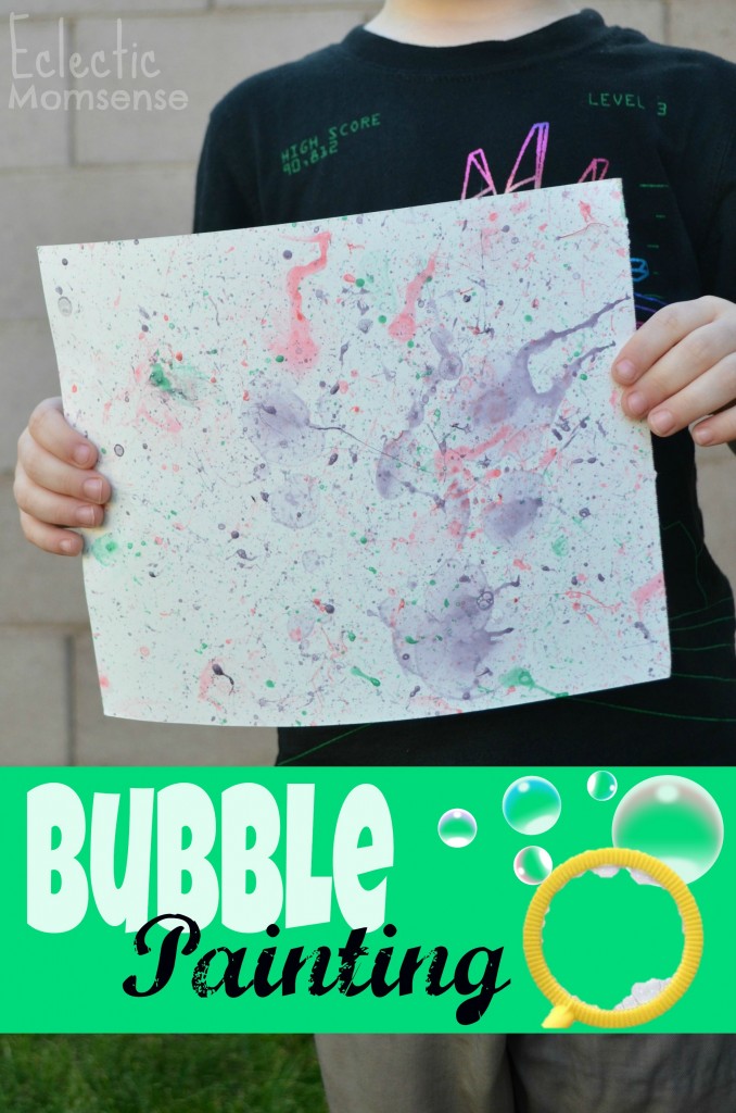 Easy Bubble Painting Art Activity For Outdoor - Simple outside activities for children.