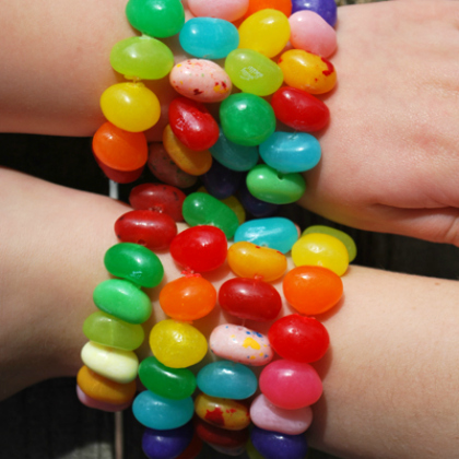 Easy Jelly Bean Bracelets Craft For 6+ Years Old Kids - Putting Together Homemade Friendship Bracelets for Friendship Day