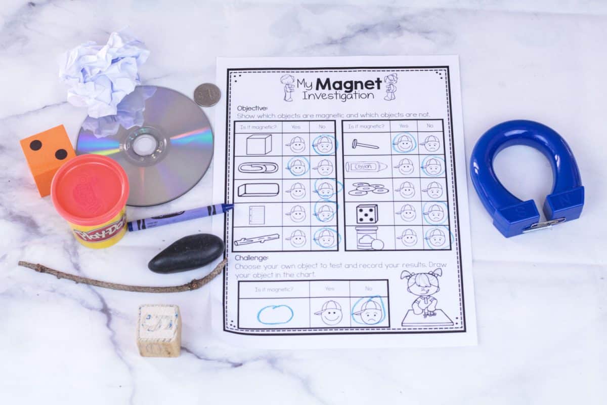 Easy Magnetics Investigation Stem Activity For Preschoolers - Building Magnet Activities for Kids At Home 