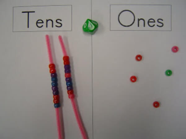 Easy Math Learning Place Value Activity Using Pipe Cleaners & Beads - Have Fun and Learn with Place Value Mathematics