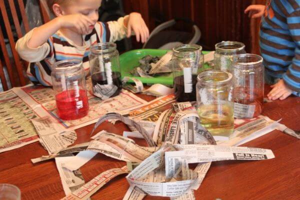 Easy Newspaper Water Activity For Kids - Stimulating activities that foster the growth of young ones.