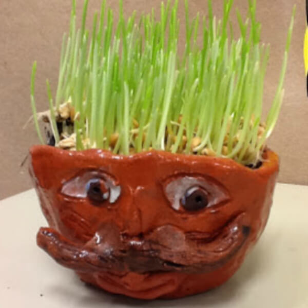 Easy Pinch Pot Face Jug Craft Idea With Wheat Glass - Utilizing a Pinch Pot for Crafting