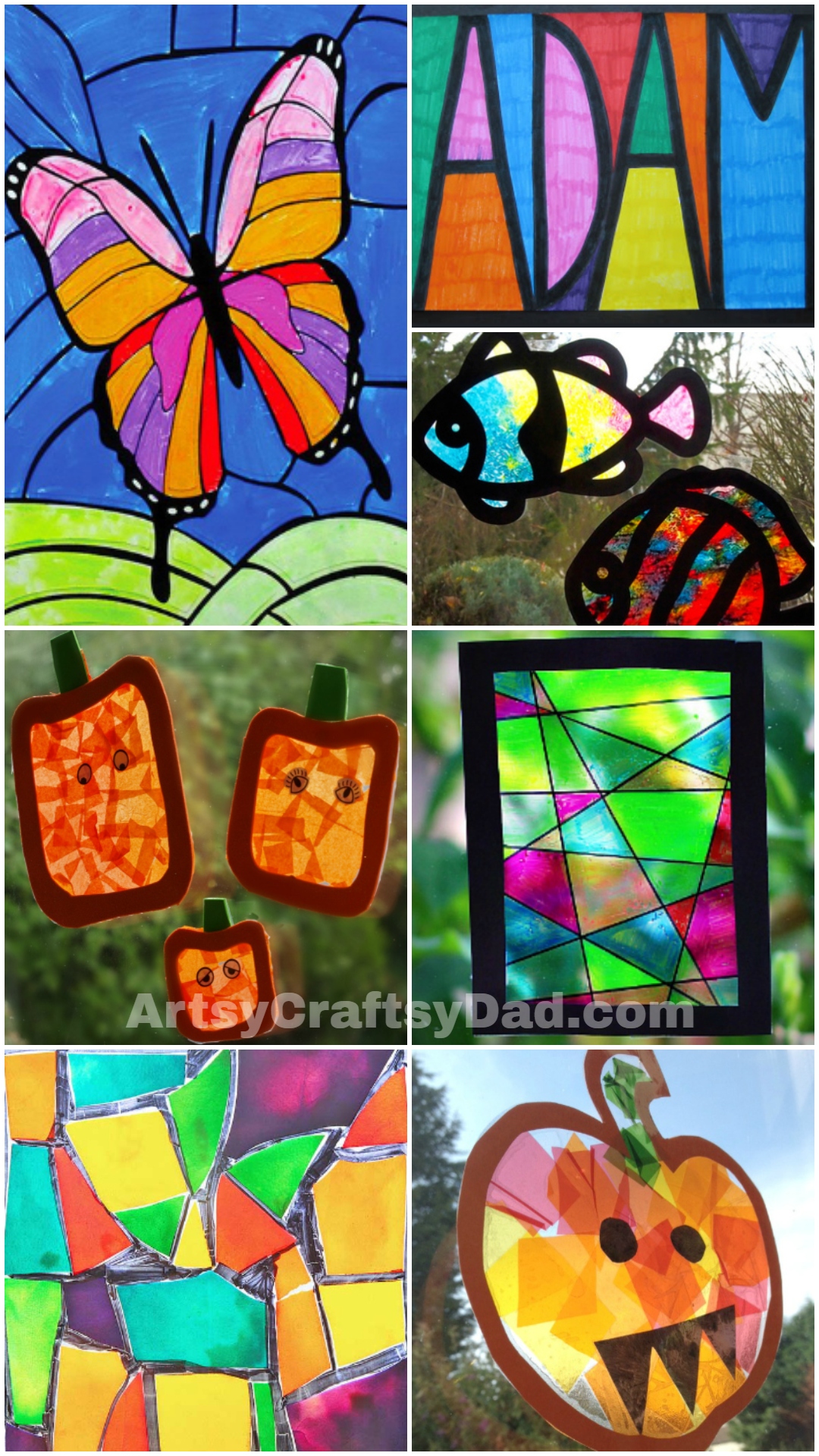 simple stained glass patterns for children