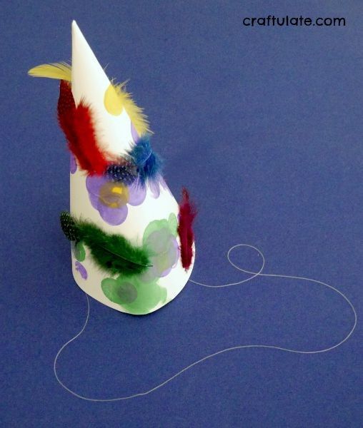 Easy To Make Party Hat Feather Craft For Kindergartners - Fun Feather-Related Activities For Kids