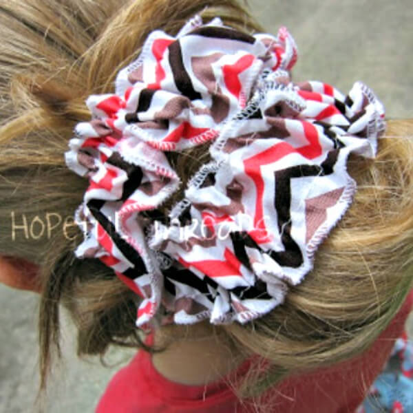 Easy To Make Ruffle Hair Wrap Accessories Craft Tutorial - Forming Hair Bows for Valentine’s Day 
