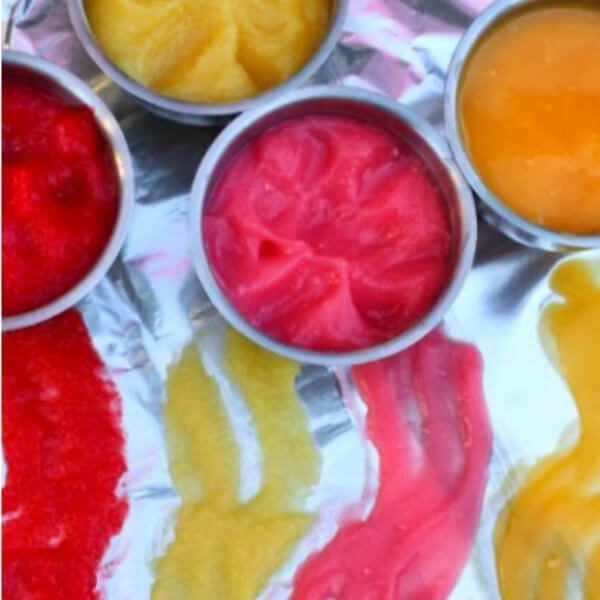 Easy To Make Starburst Paint Candy Activity For Kids - Creative Blending of Paint for Little Ones 