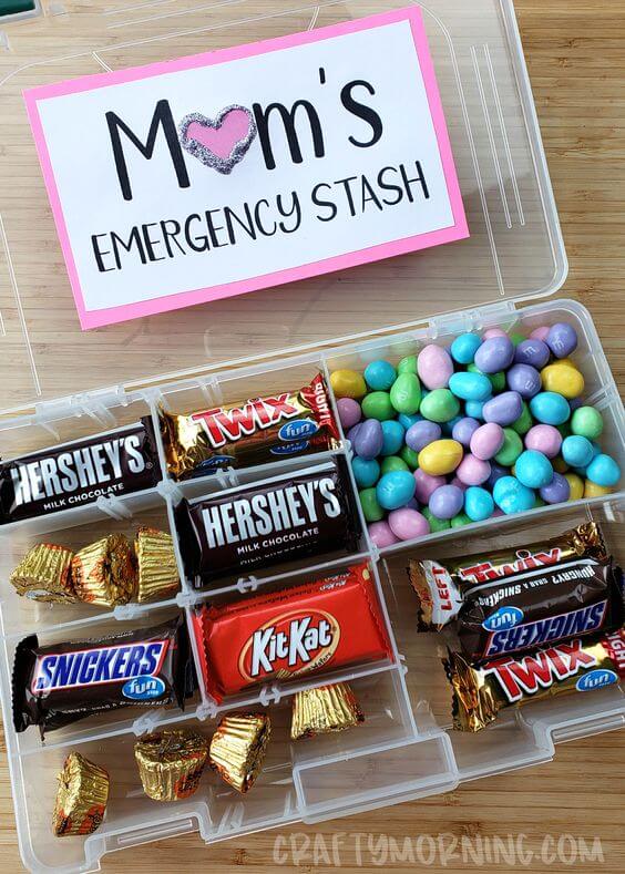 Easy to Make Tackle Box Gift For Mom Using Variety Of Candies & Empty Box - Gifts for Mother's Day