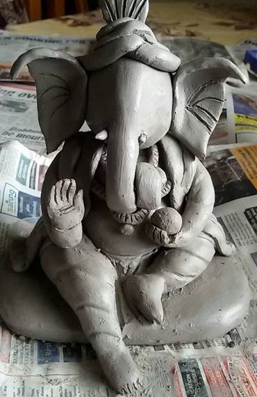 Eco-friendly Ganesha Made With Paper Mache - Making Things with Kids for Ganesh Chaturthi