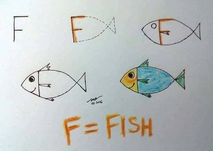 F For Fish Alphabet - Designing Alphabets for Little Ones