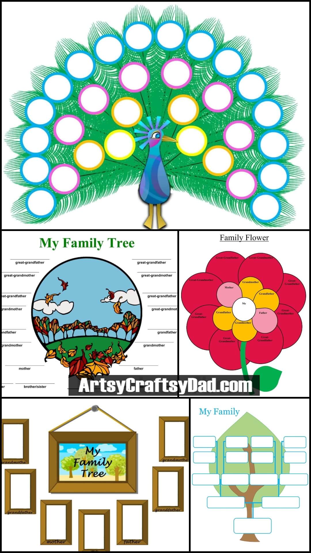 Family Tree Templates with Pictures