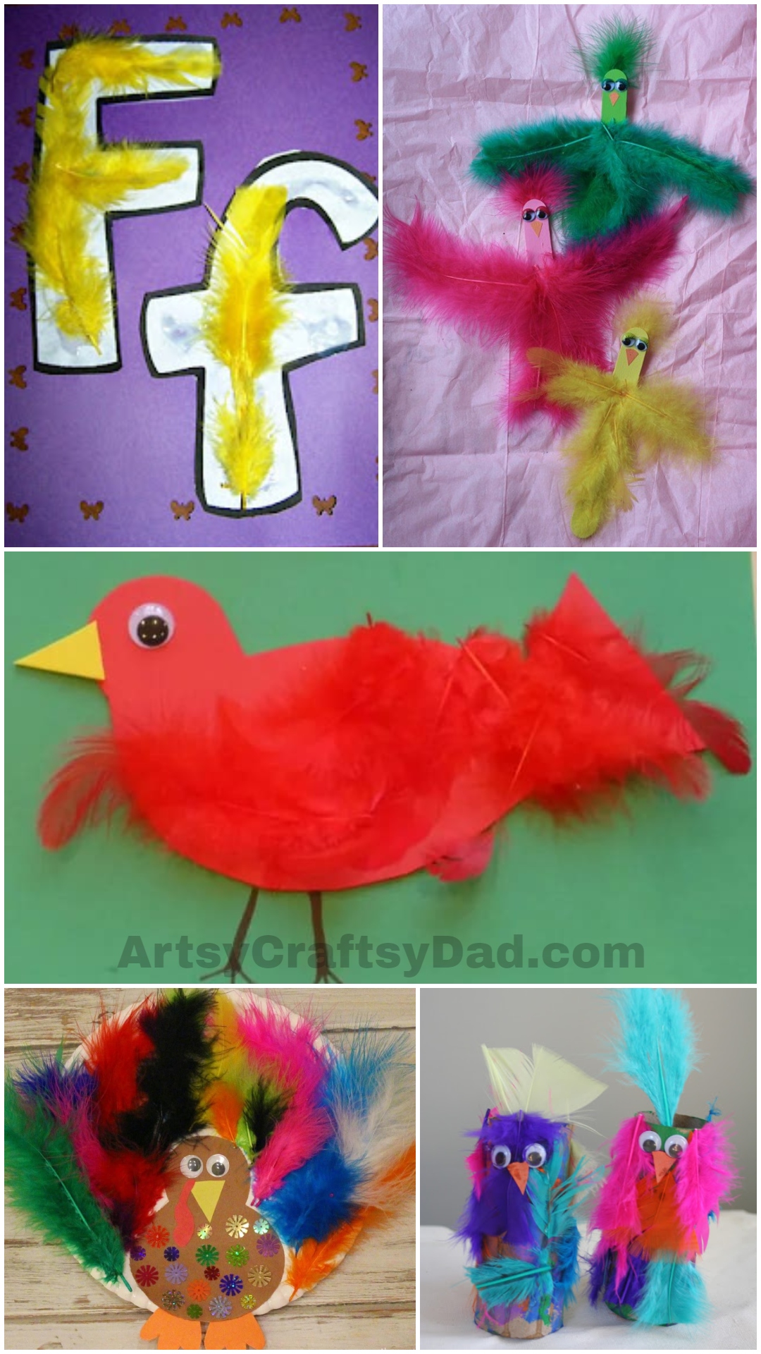 Feather Craft Ideas For Kids