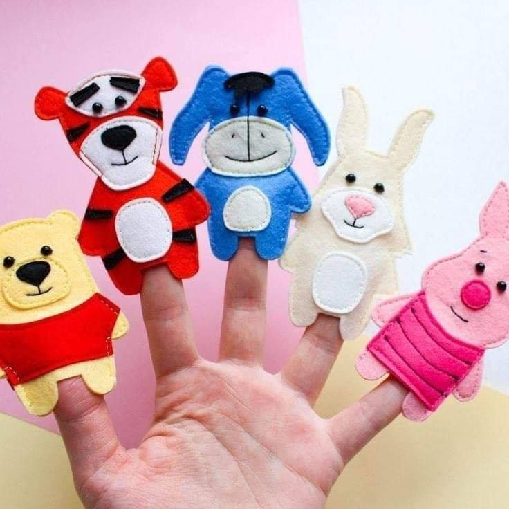 Felt & DIY Farm Animal Finger Puppets Craft For Kids - Create your own Felt Hand Puppets