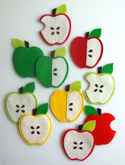 Felt Apple Coaster Decoration Craft For Back to School - Apple Activities and Crafts for School Readiness