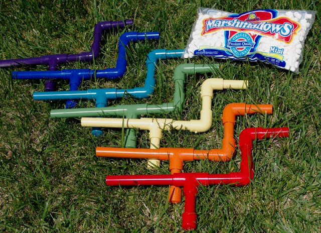 Fun Marshmallow Shooters Activity From Pvc Pipes - Outdoor adventures for the young ones.