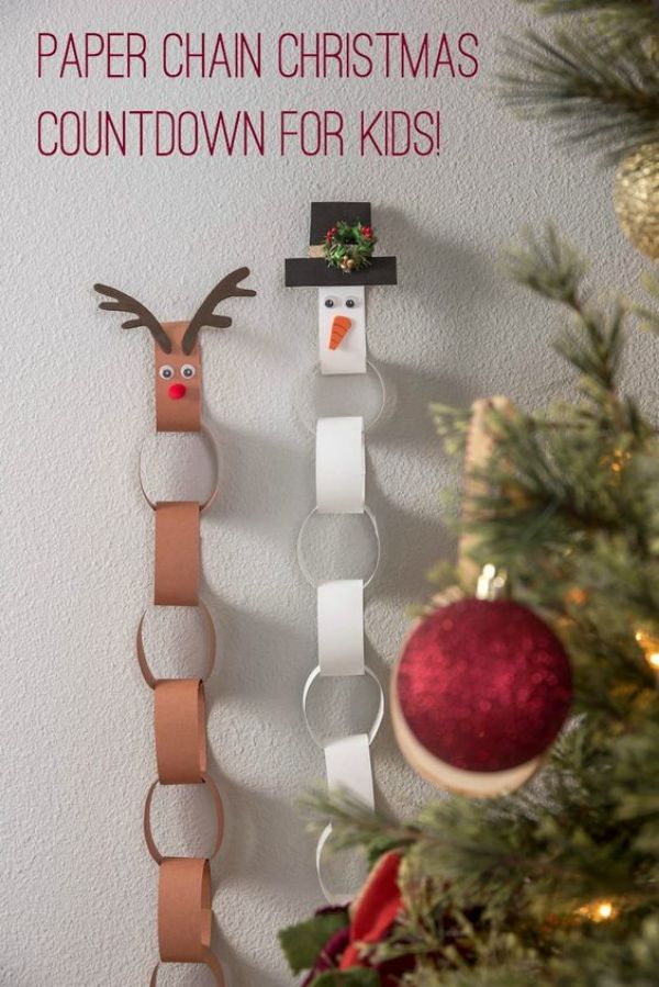 Fun Paper Chain Reindeer & Snowman Craft Activity For Kids - Simple Reindeer Art Ideas for Kids - Great for Pre-Kindergarteners