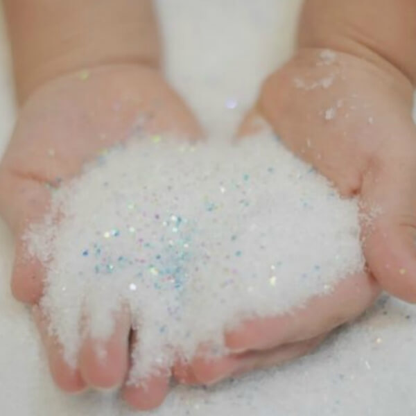 Fun Salt Snow Sand Play Activity For Toddlers - Making Snow Projects to Have a Great Winter Holiday 