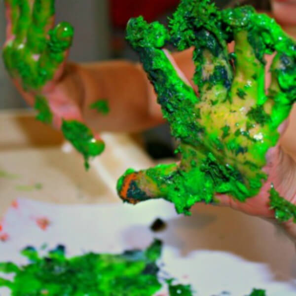 Fun Textured Fingerpaint Recipe To Play For Preschoolers - Brainstorming ideas for blending paints