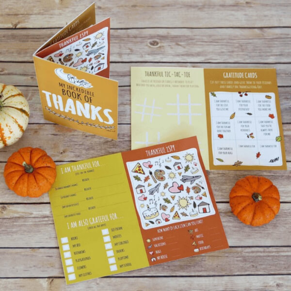 Fun Thanksgiving Gratitude Booklet Craft Activity With Free Printables - Entertaining Opportunities for Children to Show Gratitude 