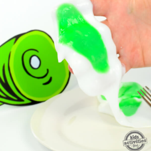 Fun To Make Green Eggs Slime & Ham Craft Idea For Preschoolers - Crafting with a Dr. Seuss theme for preschoolers