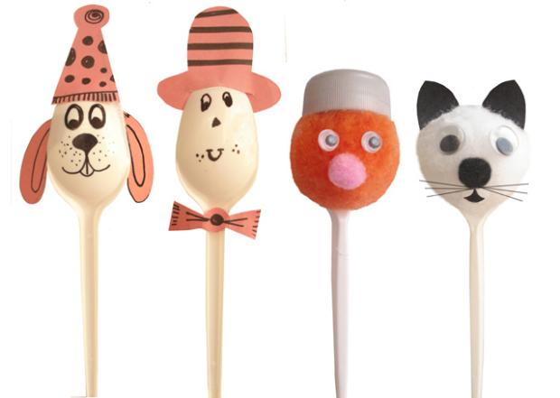 Fun to Make Puppets Animal Craft Using Old Plastic Spoons - Ingenious and Accessible Plastic Spoon Creations