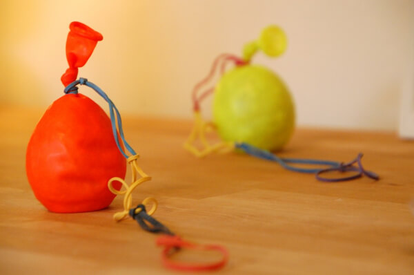 Fun To Play Balloon Yo-Yo Game Activity Using Rubber Band - Indoor Balloon Activities For Small Children