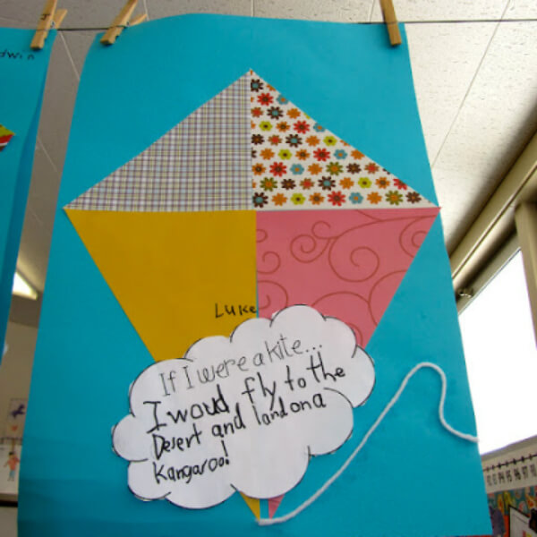 Fun Variety Of Paper Kite Craft Project With A Message For School - Designing kites with preschoolers 