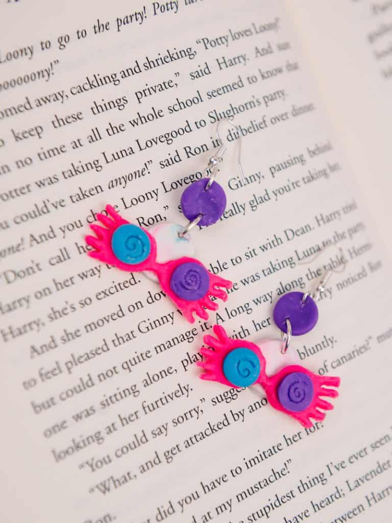 Funny Harry Potter Earrings Craft Using Polymer Clay, & Earring Backs, Hooks - Making Fun Harry Potter Items out of Polymer Clay for Toddlers