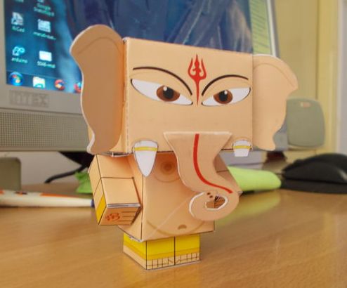 Ganapati Paper Craft Tutorial With Free Printables - Artistic Projects and Adventures for Children during Ganesh Chaturthi