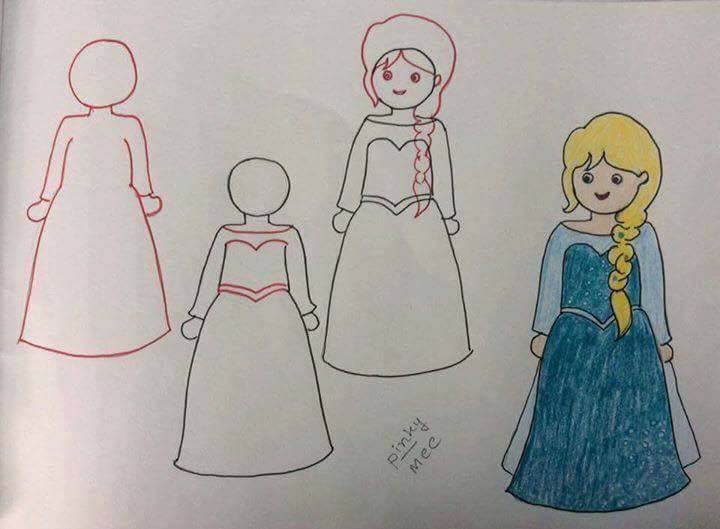 Graceful Doll Drawing Idea Wih Step By Step Instructions - Captivating Designs for Little Ones