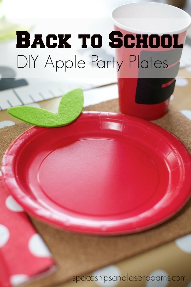 Handmade Apple Party Plate Craft Idea For Back To School - Crafting and Doing Things with Apples to Get Ready for School