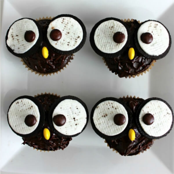 Handmade Owl Cupcake Recipe Idea For Dessert - Making Your Own Fall Nibbles For Bigger Kids