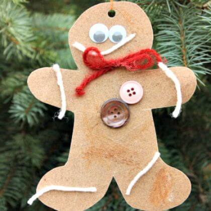 Handmade Scented Gingerbread Man Ornament Craft For Christmas Decor - Exploring gingerbread man-related projects with preschool-aged children