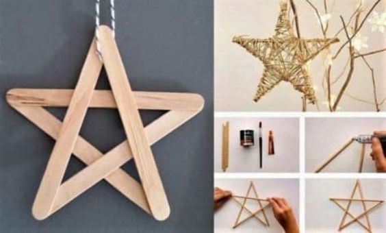 Handmade Star Ornament Craft To Make With Kids - Creative endeavors for youngsters over the holidays