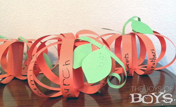 Handmade Thanksgiving Gratitude Pumpkins Craft Activity With Construction Paper & Cardboard Tube - Ideas for Children to Show Their Appreciation