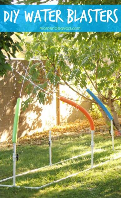 DIY Water Blasters Craft Project In Your Garden - Outdoor pursuits that are easy for kids.