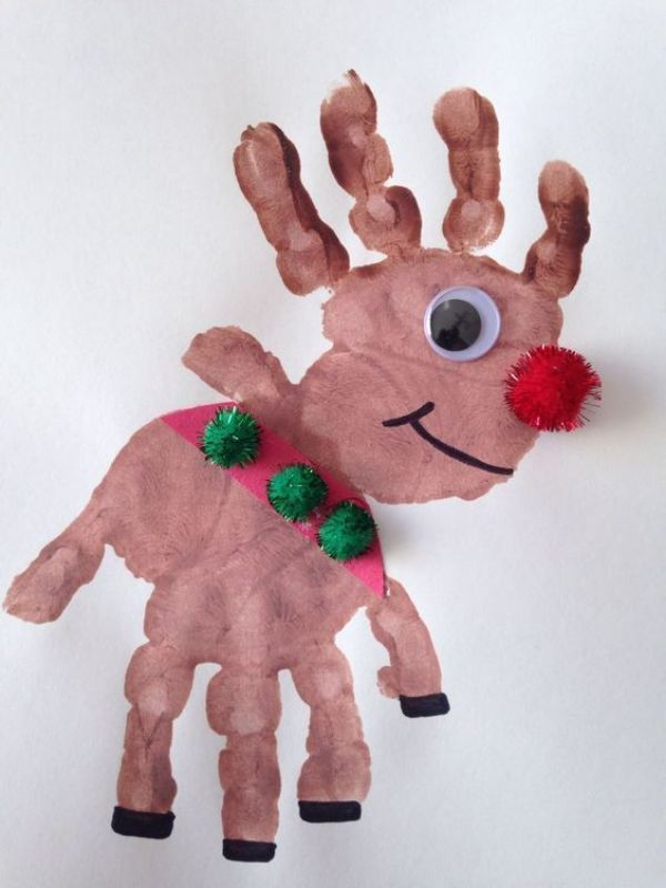  Handprint Reindeer Art & Craft For Kindergartners - Special Reindeer Activities for Kids - Suitable for Pre-Primary