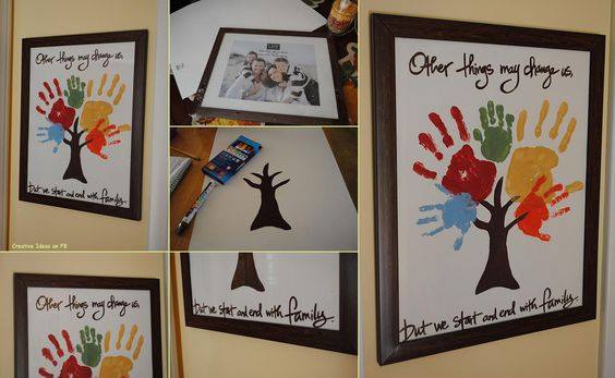 Handprint Tree Art Project Idea For School - DIY Ideas for School Kids to Make a Family Tree