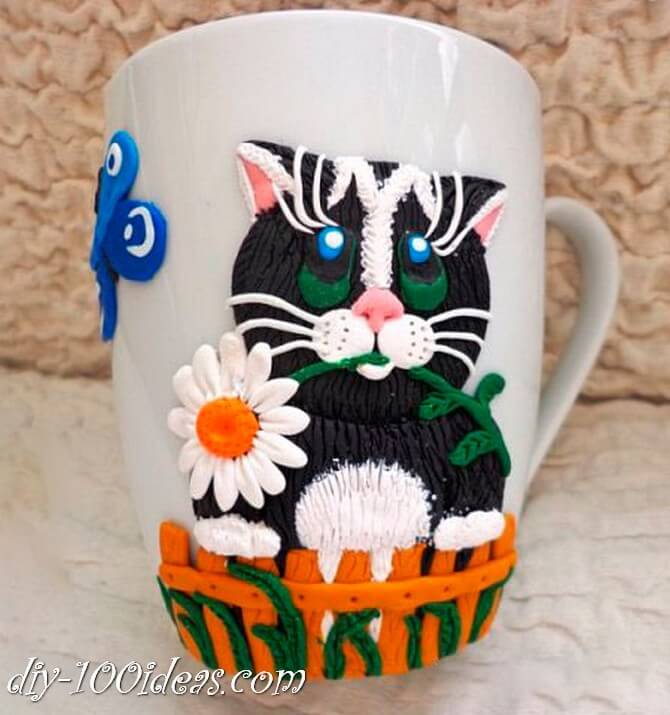 How To Decorate A Cat Mug Using Polymer Clay - Utilizing Polymer Clay to Embellish a Mug