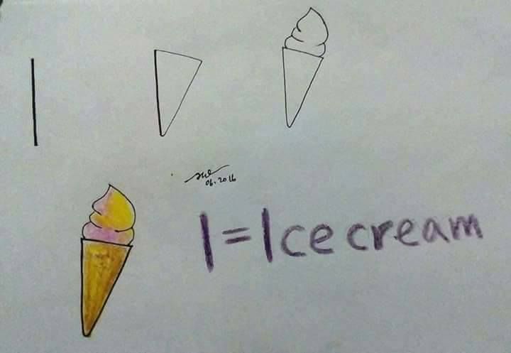 I For Icecream Alphabet - Designing Alphabet Drawings for Small Fry